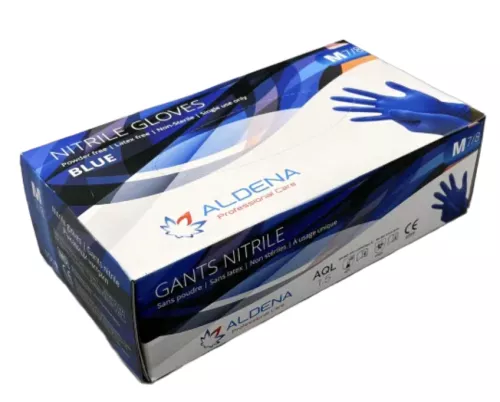 Nitrile Gloves ALDENA p-free Blue S / 100 pcs