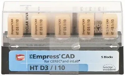 Ips Empress Cad Cerec/Inlab  Lt D3 I10 5pcs