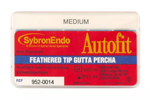 Medium Autofit Feathered Tip Gutta Percha Box/100